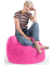 Beanbag Fluffy XL Sitzsack lila