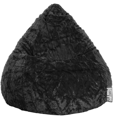 Beanbag Fluffy L Sitzsack schwarz