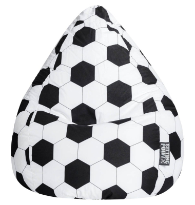 BeanBag Fussball XL Sitzsack schwarz