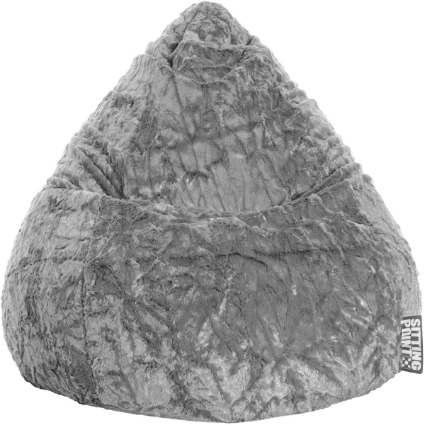 4005380398699 - Beanbag Fluffy L Sitzsack grau 4005380398699 SITTING POINT 4005380398699 - Beanbag Fluffy L Sitzsack grau 4005380398699 SITTING POINT