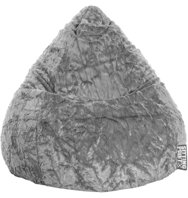Beanbag Fluffy XL Sitzsack grau