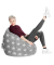 Fluffy Stars L Sitzsack grau
