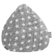 Fluffy Stars XL Sitzsack grau