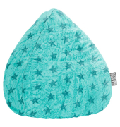 Fluffy Stars XL Sitzsack blau