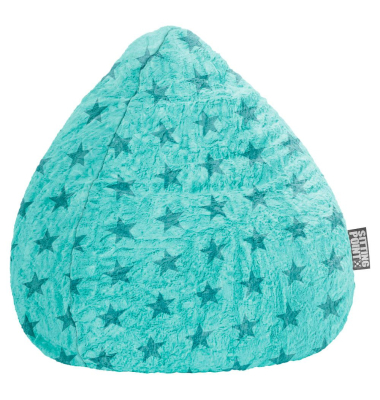 Fluffy Stars XL Sitzsack blau