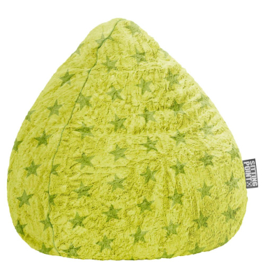 Fluffy Stars XL Sitzsack grün