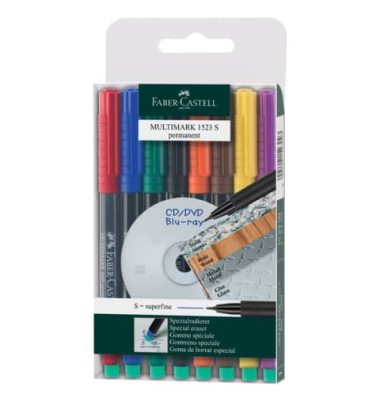 Folienstifte-Set Multimark, 152309, 8-farbig sortiert, 0,4mm, Rundspitze