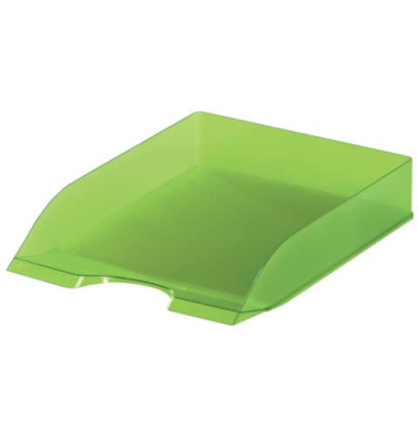Briefablage Basic 1701673017 A4 / C4 lindgrün-transparent Kunststoff stapelbar