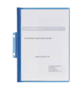 Schnellhefter 225006, A4, blau, Polyvinylchlorid (PVC), Vorderdeckel transparent