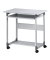 Computertisch, 77cm (H), 75x53,4cm (BxT), rechteckig, grau / grau