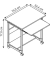 Computertisch, 77cm (H), 75x53,4cm (BxT), rechteckig, grau / grau