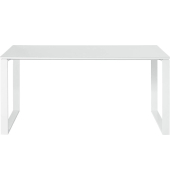 Schreibtisch Monteria, 75cm (H), 160x80cm (BxT), rechteckig, weiß / weiß