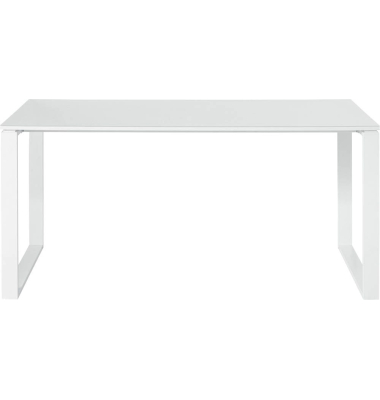 Schreibtisch Monteria, 75cm (H), 160x80cm (BxT), rechteckig, weiß / weiß