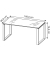 Schreibtisch Monteria, 75cm (H), 160x80cm (BxT), rechteckig, weiß / weiß