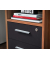 Schreibtischkombination 0484-87, 75cm (H), 145x70cm (BxT), rechteckig, walnuss    schwarz / walnuss