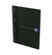 Collegeblock 100050227 Office Black, liniert / liniert Rand links, A4+, 90g, schwarz, 70 Blatt