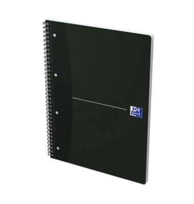 Collegeblock 100050227 Office Black, liniert / liniert Rand links, A4+, 90g, schwarz, 70 Blatt