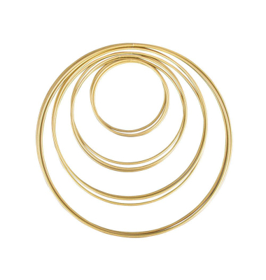Metallringe-Set beschichtet sortiert gold 10 St.