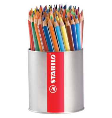 Buntstifte 203 Trio 4,2mm 18-farbig sortiert 7 x 175mm in Metalldose