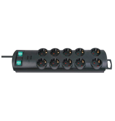 Steckdosenleiste Primera-Line Technik 10-fach schwarz
