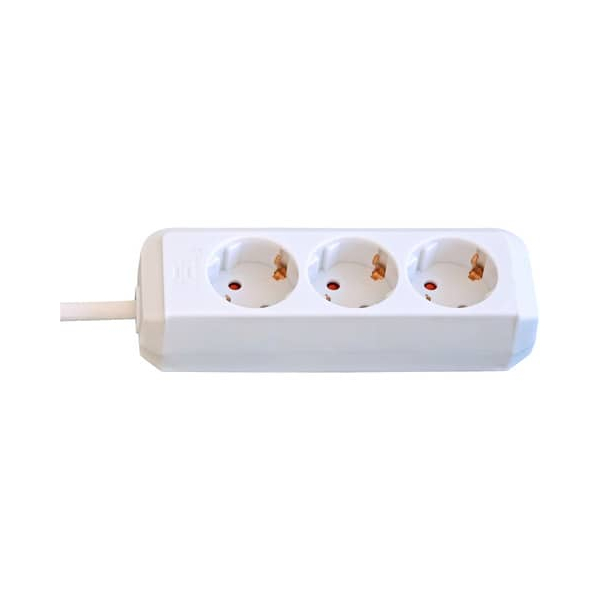 4007123615292 - Brennenstuhl Eco-Line Steckdosenleiste 3-fach 3 m Kabellänge 45°-Anordnung erhöhtem Berührungsschutz L 230 x B 90 x T 80 mm weiß