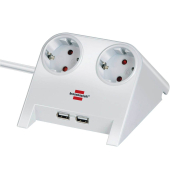 Desktop-Power USB-Charger 2-fach Tischsteckdose weiß