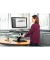 Sitz-Steh-Schreibtischaufsatz 95823, für 1 Monitor, 80cm breit, höhenverstellbar, teilmontiert, schwarz