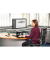 Sitz-Steh-Schreibtischaufsatz 95823, für 1 Monitor, 80cm breit, höhenverstellbar, teilmontiert, schwarz