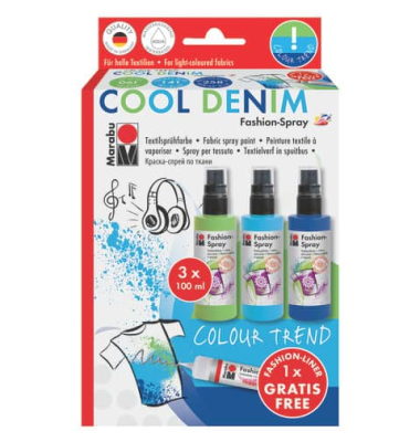 Textilspray Cool Denim 17190 000 00084, 4er-Set, 3x100ml, 1 Fashion Liner