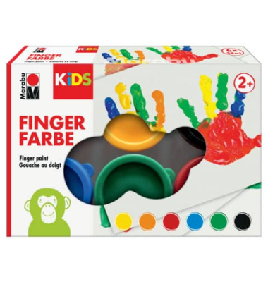 Fingerfarbe farbsortiert