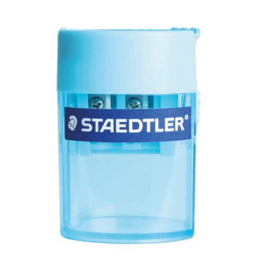 Doppelspitzdose rund, cyan