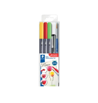 Wassermalset Blume(3Pinselmarkern, 1Pigment Liner