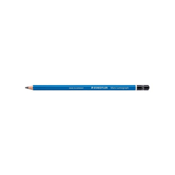 12 Stück Staedtler Bleistift Mars Lumograph, 100-7B, Härte 7B, 3,6mm, blau 4007817104019 Staedtler