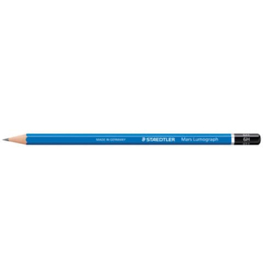 Bleistift Mars Lumograph, 100-6H, blau, 2,0mm, 6H