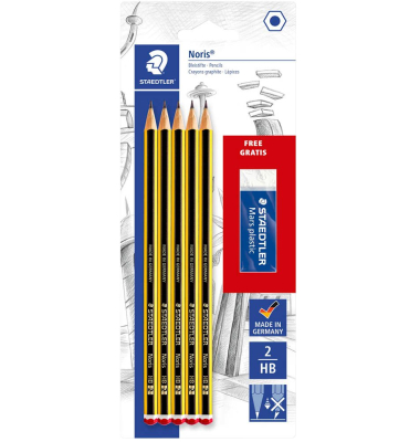 Bleistift-Set Noris 120, 120 A SBKD, H&auml;rte HB, schwarz/gelb