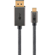 USB-C 3.1DisplayPort Kabel 2,0 m silber, schwarz