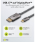 USB-C 3.1DisplayPort Kabel 2,0 m silber, schwarz