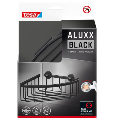 ALUXX BLACK Duschkorb Aluminium