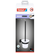 WC-Garnitur MOON BLACK schwarz, Glas Metall