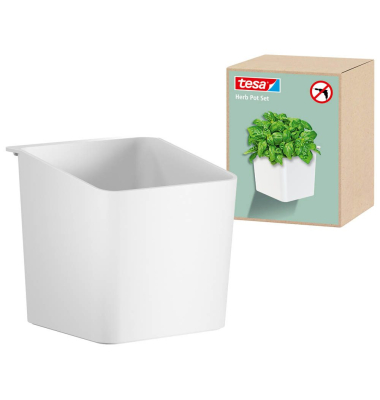 Kräutertopf-Set weiß