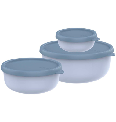 Frischhaltedosen-Set Lumina 2.0 4,76,58,4 cm hoch nordic blue 0,250,751,5 l, 1 Set