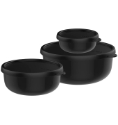Frischhaltedosen-Set Lumina 2.0 4,76,58,4 cm hoch nordic black 0,250,751,5 l, 1 Set