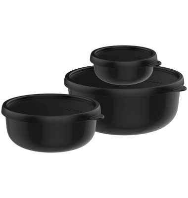 Frischhaltedosen-Set Lumina 2.0 4,76,58,4 cm hoch nordic black 0,250,751,5 l, 1 Set