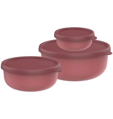 Frischhaltedosen-Set Lumina 2.0 4,76,58,4 cm hoch vivid mauve 0,250,751,5 l, 1 Set