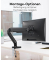 Monitor-Halterung 58530 schwarz für 1 Monitor, Tischbohrung, Tischklemme