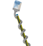 RJ-45 Netzwerkkabel 0,15 m grau bis zu 10,00 GbitSek. bis zu 500 MHz