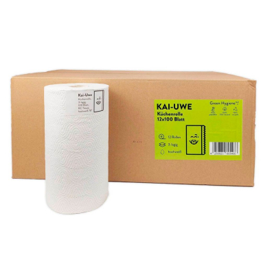 Küchenrollen KAI-UWE KAI-UWE 3-lagig hochweiß Rolle à 100