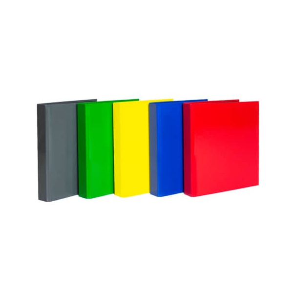 10 Stück Donau Ringbuch 2762400-99, A5 2 Ringe 25mm Ring-Ø Karton, Papier kaschiert mit Glanzlaminierung farbig sortiert 9004546569299 Donau