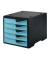 Schubladenbox styroswingbox  aqua 275-8430.5294, DIN A4 mit 5 Schubladen