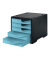 Schubladenbox styroswingbox  aqua 275-8430.5294, DIN A4 mit 5 Schubladen